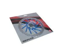 Тормозной диск (ротор) REPUTE RPT-007B 160мм, под 6 болтов, PCD 44мм, сталь, серебристый/синий, ВЛ-00033293