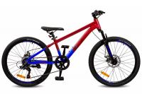 Велосипед LTBIKE BULLET 24 рама 12" 7-ск диск, алюминий, синий/красный (ЧЗ)