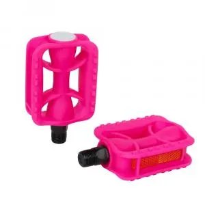 Педали 9/16" KIDS MIXIEER MX-P686 90х54мм, с рефлектором, розовый, ВЛ-00037248