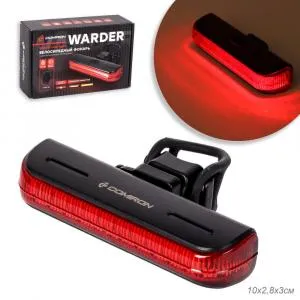 Фонарь задний COMIRON WARDER корпус ABS, свет 28LED, 380mAh, 4 режима, Type-C, пульт ДУ