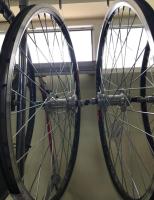 Колесо заднее 24" TRIX, обод 36отв, алюм. двойн.черный; втулка: алюм. под диск, трещ. гайки серебр., D2-24-black-351