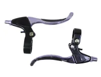 Тормозные ручки TRIX эргоном, прорезиненная рукоятка, алюм, 4 пальца, для V-br торм., ВЛ-00013521