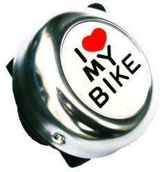 Звонок "I love my bike", сталь, серебристый, 00-170691