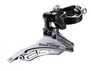 Переключатель передний SHIMANO Tourney FD-TY300 нижняя тяга, хомут 31,8, уг.:66-69, для 42T, б/уп., ВЛ-00036856