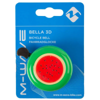 Звонок BELLA 3D M-WAVE D=55мм сталь/пластик зеленый с узором "арбуз", ВЛ-00034229