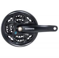 Система Shimano Altus FC-M311 7/8ск (Квадрат, 48/38/28T, 175mm, черная, защита), EFCM311E888CL