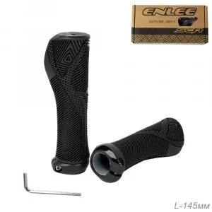 Грипсы 145мм ENLEE с PC струбцинами Special Soft TPE, черный, ВЛ-00035650