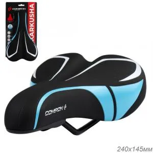 Седло COMIRON KARKUSHA N901B 240x145, черный/синий, ВЛ-00036091