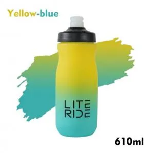 Велофляга LiteRider 610мл желтый/бирюзовый, ВЛ-00036914