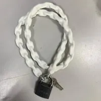 Замок вело "Легкая цепь", сталь закаленная, белый, ВЛ-00027278