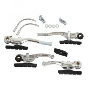 Тормоза (компл. передн / задн) V-brake LB-942AE алюм. 110мм, колодки 70мм, резинка 45мм, ВЛ-00034156