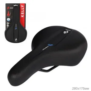 Седло COMIRON KELLY M060-B 280x175, черный/синий, ВЛ-00037061