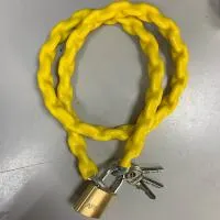 Замок вело "Легкая цепь", сталь закаленная, желтый, ВЛ-00027325