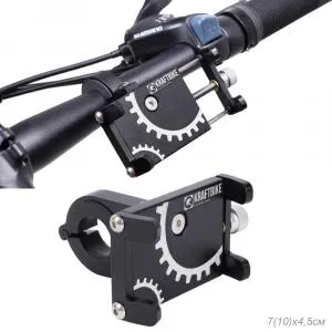 Держатель велосипедный для телефона KRAFTBIKE 82-127мм алюм, черный, ВЛ-00036046