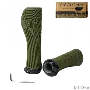 Грипсы 145мм ENLEE с PC струбцинами Special Soft TPE, оливковый, ВЛ-00036574