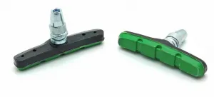 Тормозные колодки COMIRON MX-BS126 V-Brake 70мм с креплением, чёрный/зеленый, ВЛ-00036802