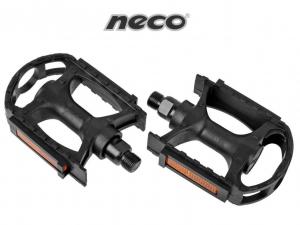 Педали 9/16" NECO мод. WP108 MTB пластиковые с прорезиненной рамкой, насыпной подшипник, черный, ВЛ-00034352