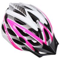 Шлем вело TRIX кросс-кантри, 25 отверстий, регулировка, L 59-60см, In Mold, розовый/белый